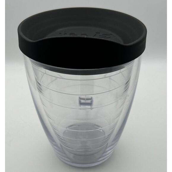 Tervis Clear 16 Oz Tumbler With Handle & Black Lid Double Walled Travel NWOT - Picture 4 of 7